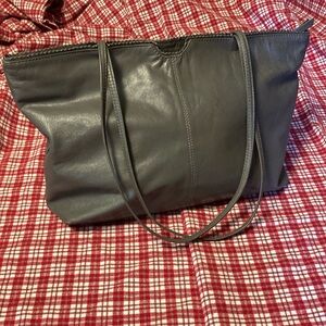 Latico genuine leather bag grey in color.